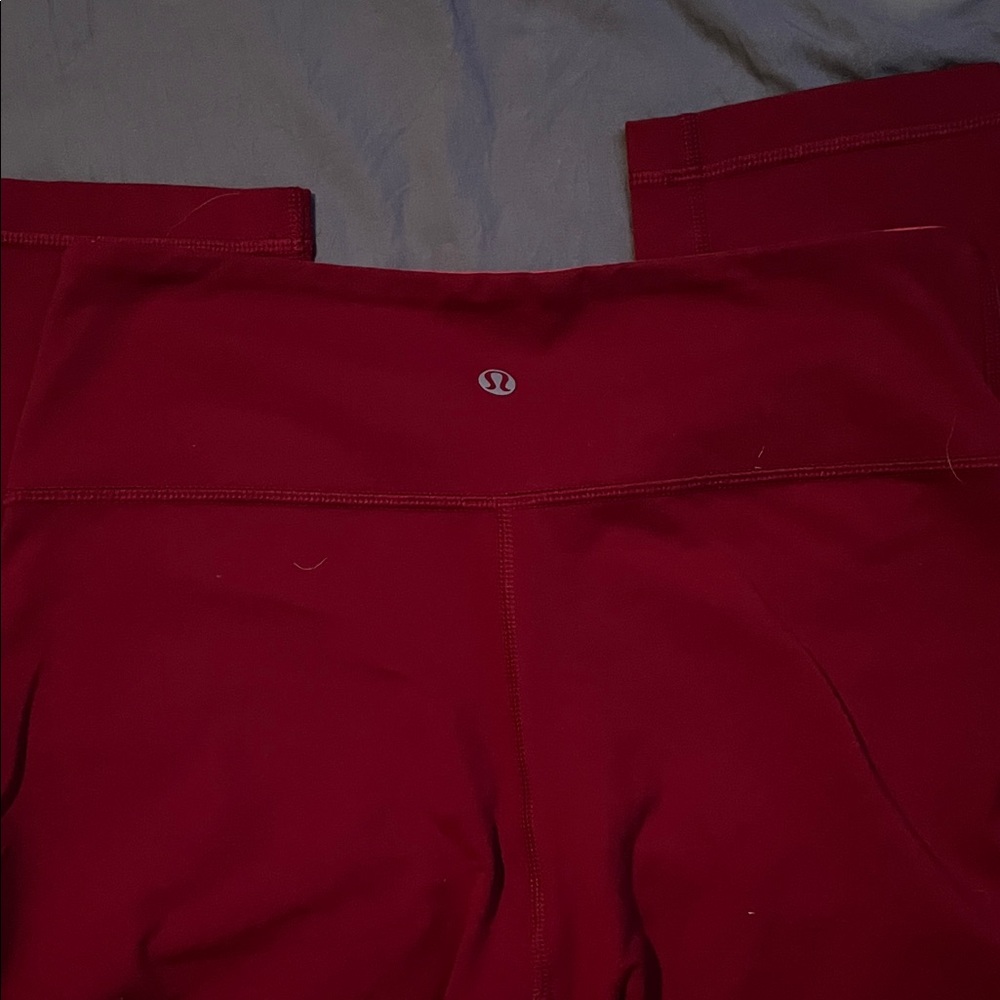 Lululemon Red High-Waisted Leggings